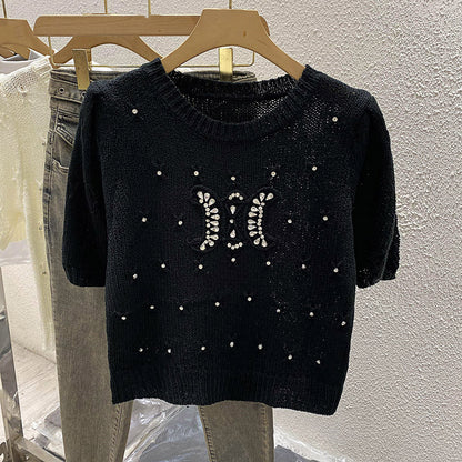 【Tops】半袖ニット　Ｗ11968