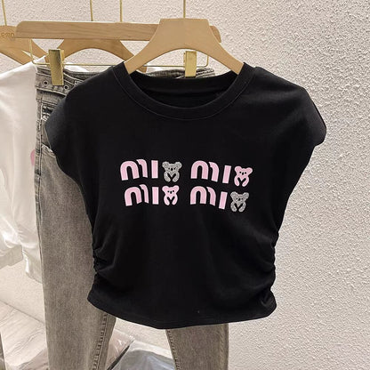 【tops】プリントTシャツ　M21876