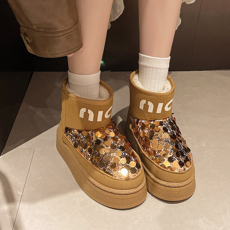【Shoes】3色選択可ショートブーツ　 Ｗ14721