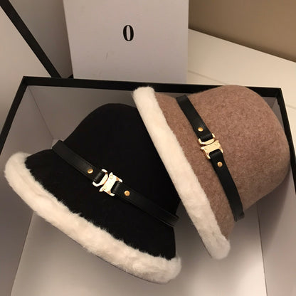 【雑貨】小顔効果ラムウール帽子 　Ｗ14561