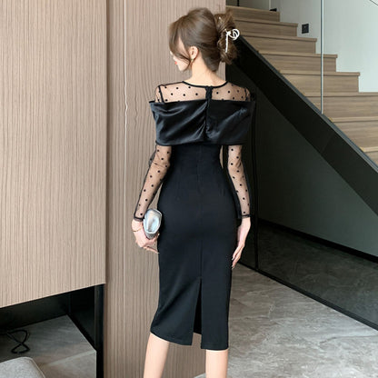 【Dress】チュール切替ワンピース　Z7838