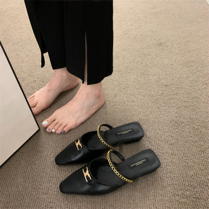 【Shoes】高級感フラットスリッパ　Z8134