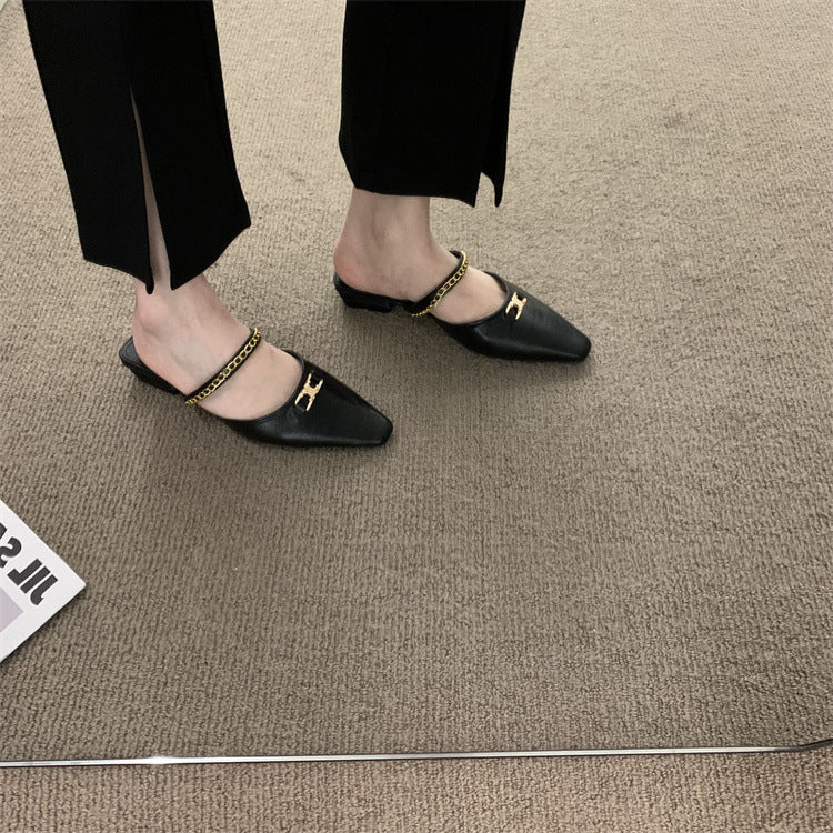【Shoes】高級感フラットスリッパ　Z8134