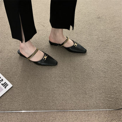 【Shoes】高級感フラットスリッパ　Z8134