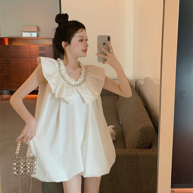 【Dress】フリルVネックドレス T01459