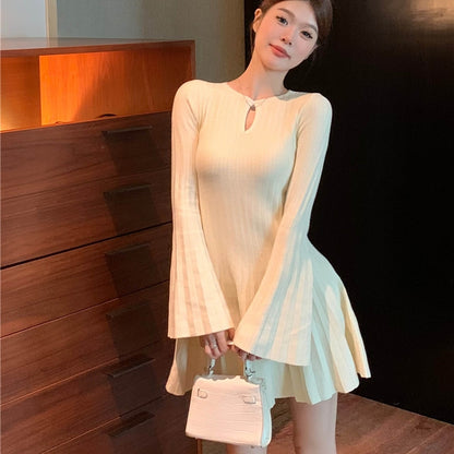 【Dress】ベルスリーブワンピース T01233