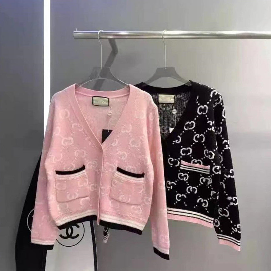 【Outer】2色展開ニットカーディカン    W14216