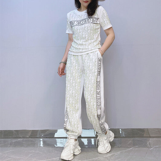 【Set】セットアップ　Tシャツ + パンツ　 W13178