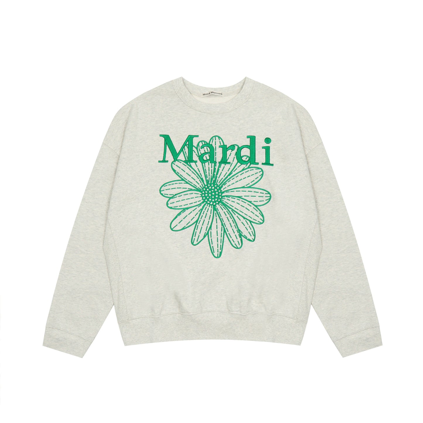 【Tops】デイジー刺繍プリントスウェットシャツT01520