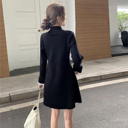 【Dress】低身長すすめ配色ワンピース　Z7751