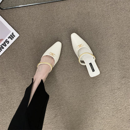 【Shoes】高級感フラットスリッパ　Z8134
