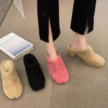 【Shoes】ハイヒールファースリッパ　Z8339