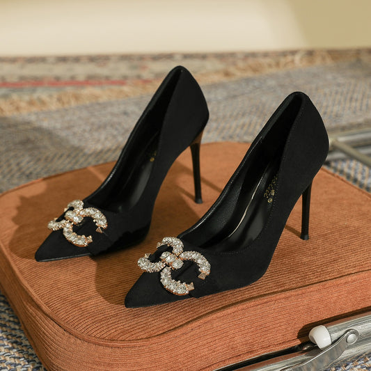 【Shoes】ダイヤモンドパンプス   W13825