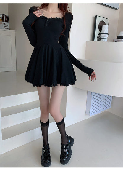 【Dress】春秋長袖ワンピース　W14151