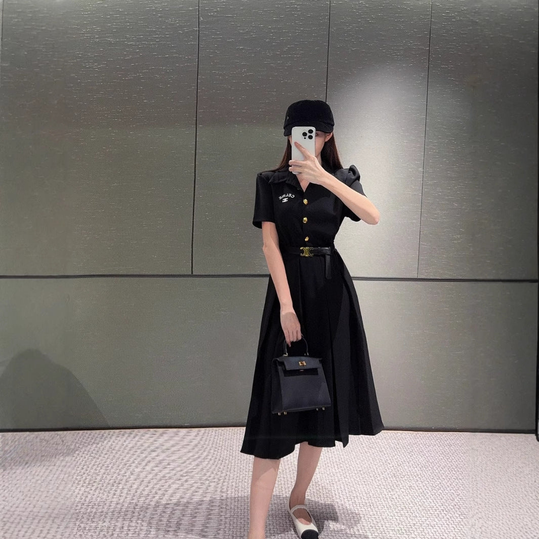 【Dress】ベルト付きロングワンピース  T01581