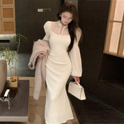 【Dress】きれいめ秋冬タイトワンピース　Z7882