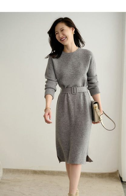 【Dress】新入荷リボンニットワンピース　W8398