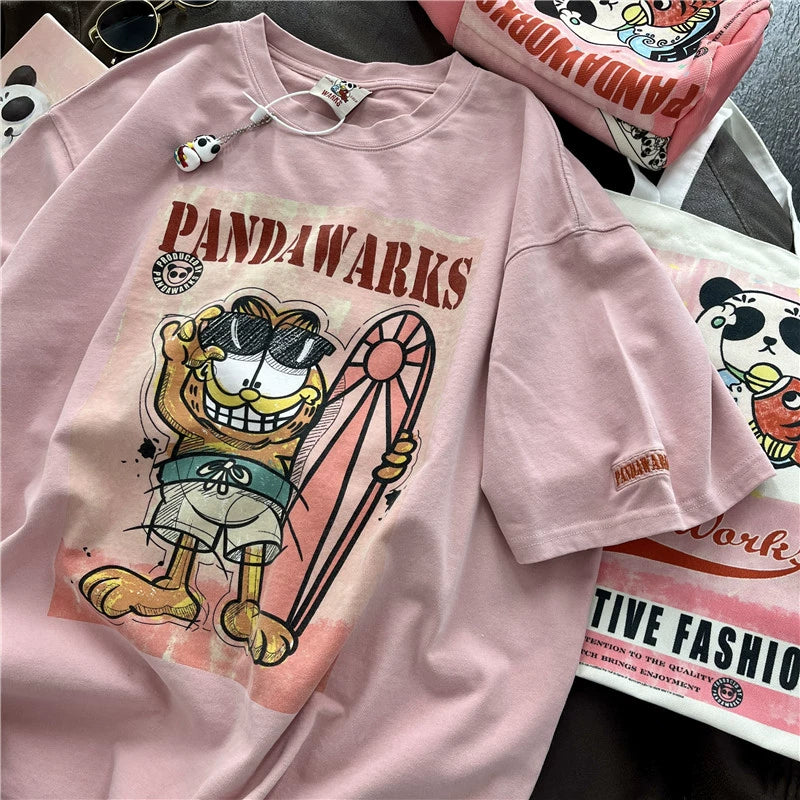 【Tops】3色展開キャラクターTシャツ    W10985