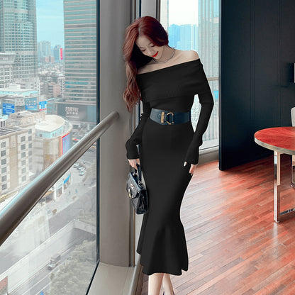【Dress】ワンショルダーワンピース2色　Z8078