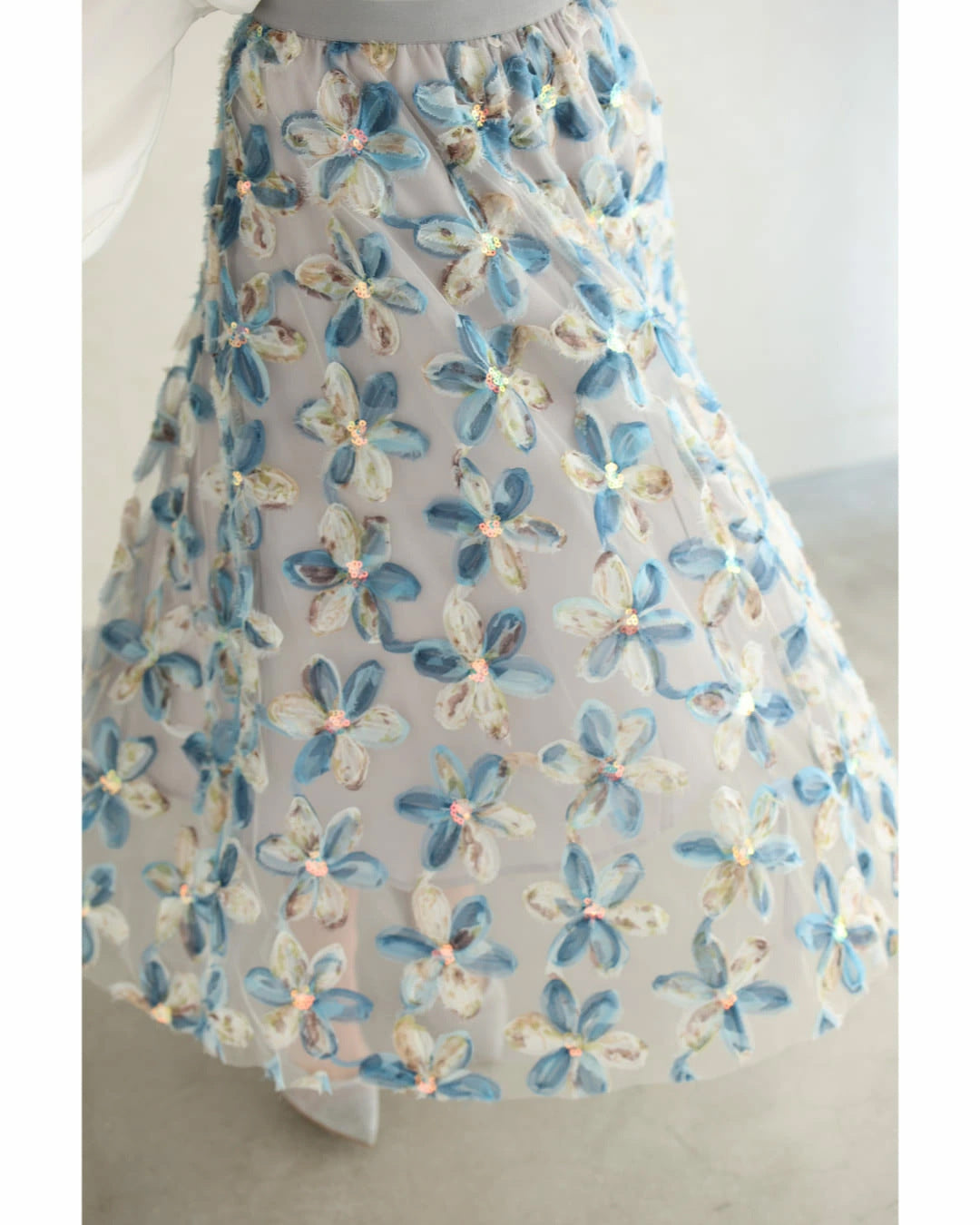 【Bottoms】展開花柄スカート T01678