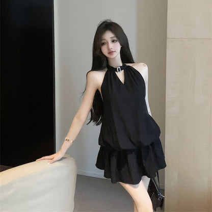 【Dress】ホルターネックバックレスドレス T01394