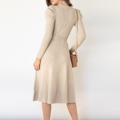 【Dress】新入荷～3色知性ニットワンピース　W9436