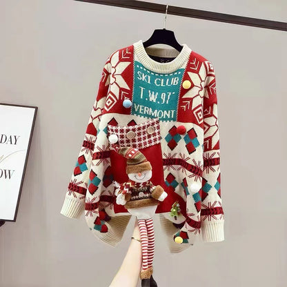 【Tops】クリスマスニットセーター　Ｗ14623
