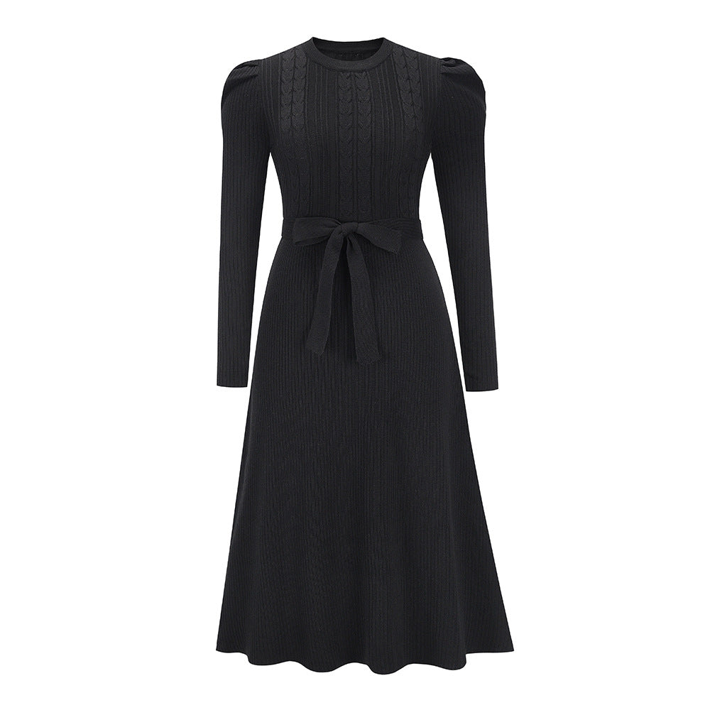 【Dress】新入荷～3色知性ニットワンピース　W9436