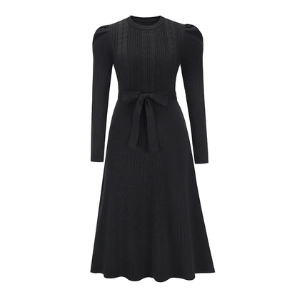 【Dress】新入荷～3色知性ニットワンピース　W9436