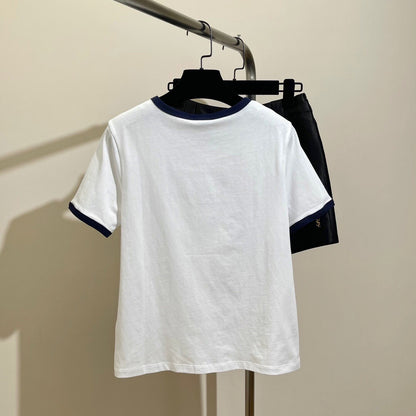 【Tops】配色Tシャツ　Ｗ11981