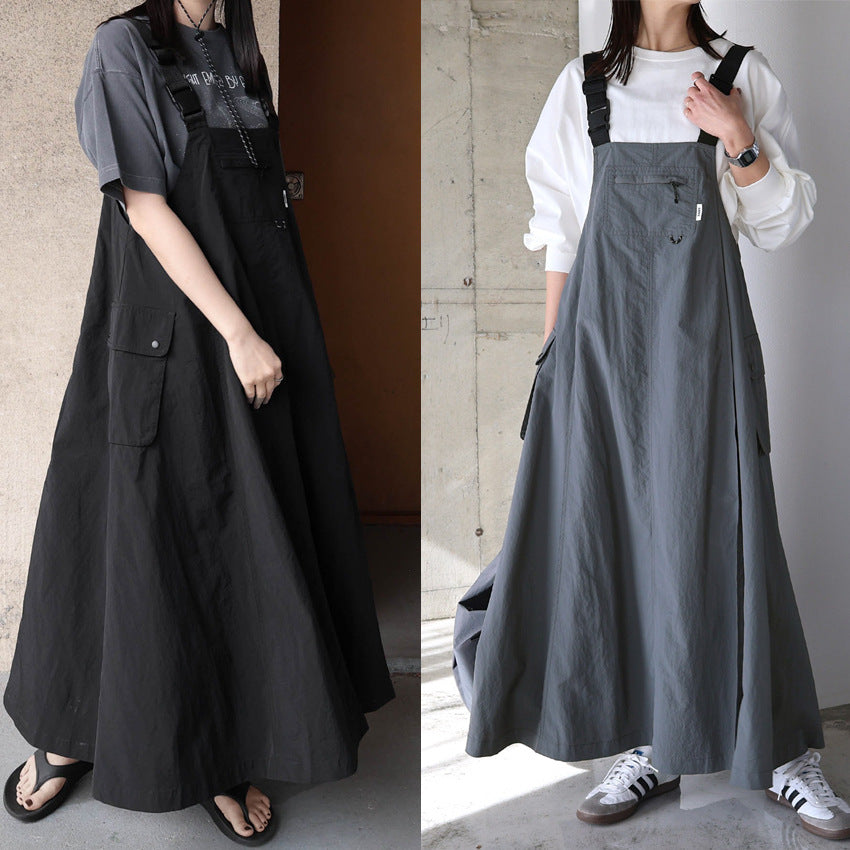 【Dress】デザイナーサスペンダードレス T01688