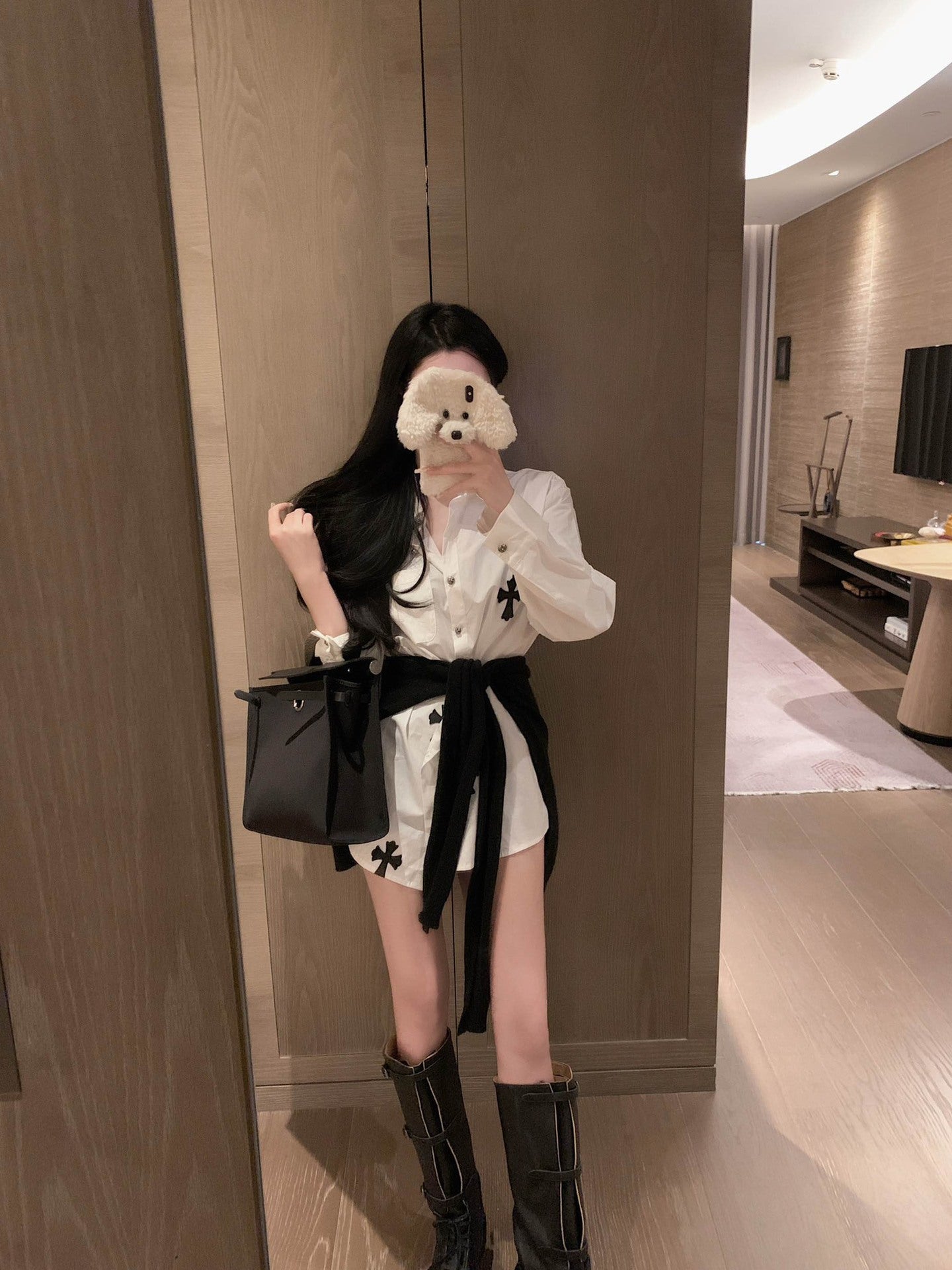 【Tops】高級感シャツ W14489