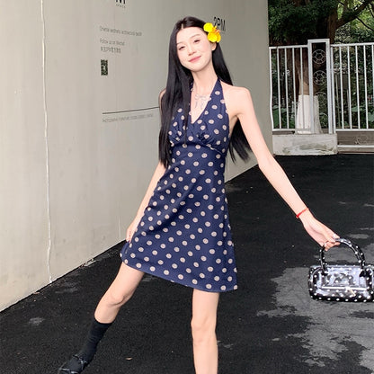 【Dress】花柄ホルターネックドレス T01381