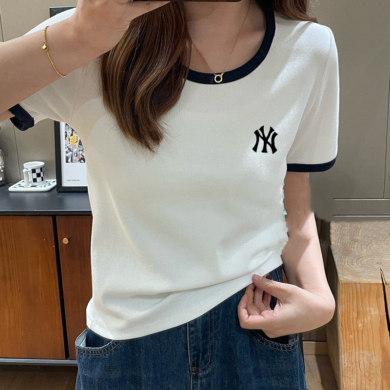 【Tops】配色Ｔシャツ     W12650