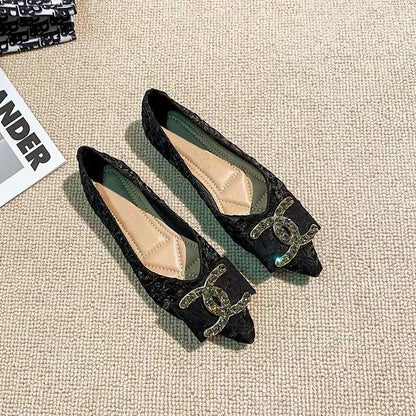 【Shoes】フレンチ人気フラットシューズ　Z7815