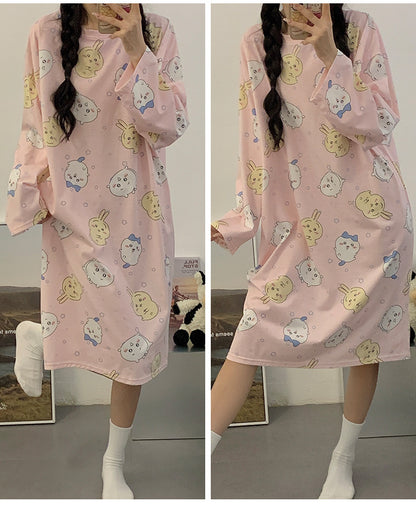 【Roomwear】春秋ルームワンピース　Z7639