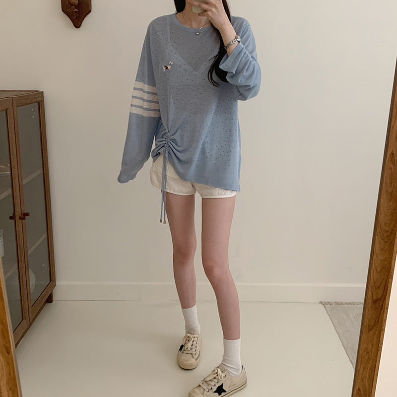 【Tops】透け感Ｔシャツ　W14322