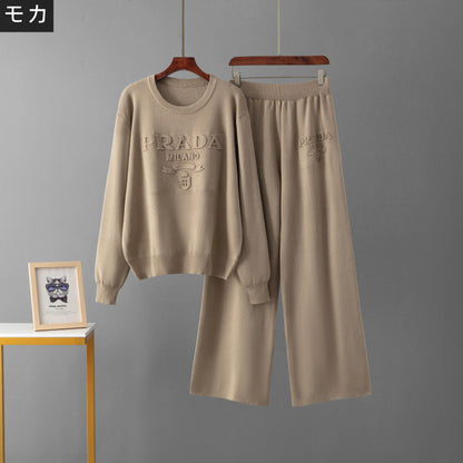 【Set】ニット2点セット　セーター + パンツ　Ｗ14168
