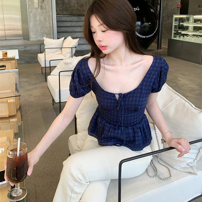 【Tops】スクエアネックキュートトップス T01760