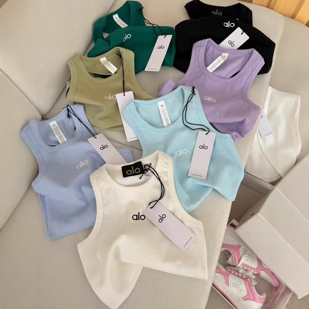 【Tops】春夏カラフルショートタンクトップ  T01541