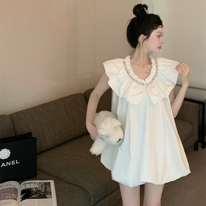 【Dress】フリルVネックドレス T01459