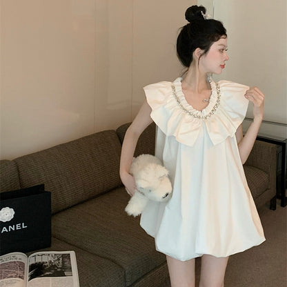 【Dress】フリルVネックドレス T01459