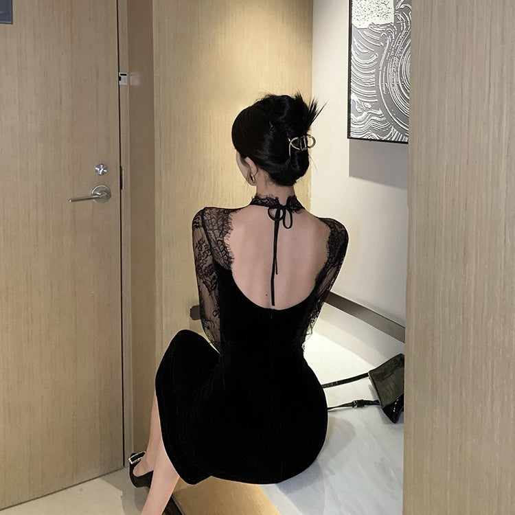 Dress】セクシーレースワンピース T01230