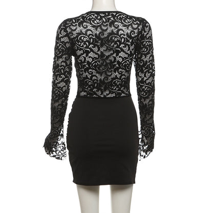 Dress】セクシーレースワンピース T01216