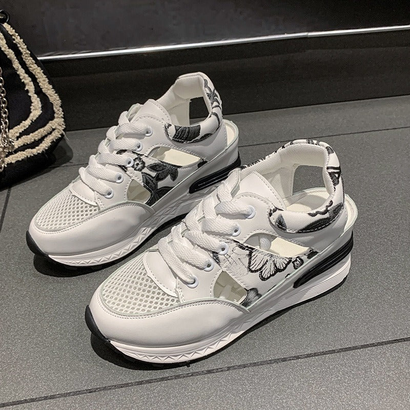 【Shoes】透かし彫りスニーカー　Ｗ11547