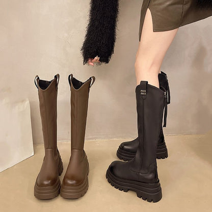 【Shoes】厚底ロングブーツ　　Ｗ14690