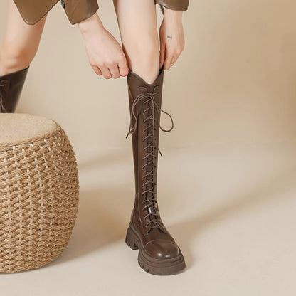 【Shoes】春秋シンプルロングブーツ    W14684