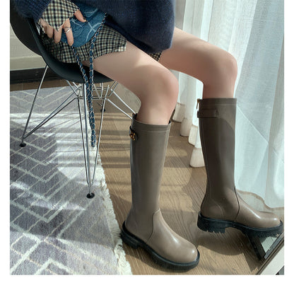 【Shoes】3色展開ロングブーツ　W13842
