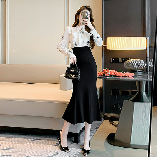 【Dress】OL通勤マーメイドワンピース　Z7113