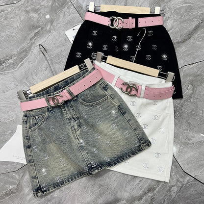 【Bottoms】3色展開ダイヤモンドスカート　W14317